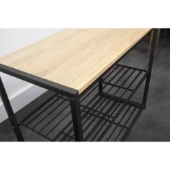 3 Tier Shoe Rack Black Metal With Natural Wood - Brightroom™ -Home Essentials Shop GUEST 013d69be 4814 4e67 a4fd 7c871da78098