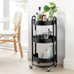 3 Tier Round Metal Utility Cart - Brightroomâ„¢