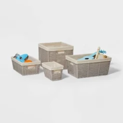 16" X 9" X 6" Woven Twisted Paper Rope Media Basket Gray - Brightroom™ -Home Essentials Shop GUEST 054d99f6 5bc4 4b73 87f9 e39da675c247