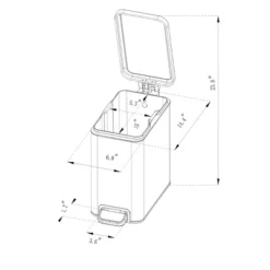 10L Stainless Slim Step Trash Can - Brightroom™ -Home Essentials Shop GUEST 10927746 ac0a 4425 b0b7 84003a4c5262