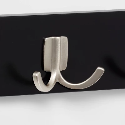 Modern Octopus 4 Rail Nickel Hooks Black - Brightroom™ 4 Modern Octopus 4 Rail Nickel Hooks Black - Brightroom™ - Image 2