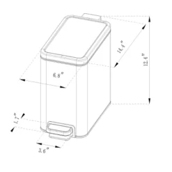 10L Stainless Slim Step Trash Can - Brightroom™ -Home Essentials Shop GUEST 50896fbc 9035 4700 ae29 76a3b0122bac