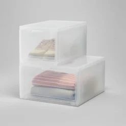 Small Stackable Bins Front Opening Clear Plastic - Brightroom™ 9 Small Stackable Bins Front Opening Clear Plastic - Brightroom™ -Home Essentials Shop GUEST 80bf0b58 1470 4490 a163 cc5a666090c5