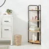Corner Bath Wood Storage Tower Black Metal - Brightroom™ -Home Essentials Shop GUEST 863bd422 9ebc 4ba7 80b7 59a880e230f3