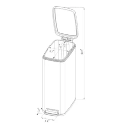 45L Slim Step Trash Can - Brightroom™ 9 45L Slim Step Trash Can - Brightroom™ -Home Essentials Shop GUEST 869a5ad1 0687 49c5 986b a36d11f424d8