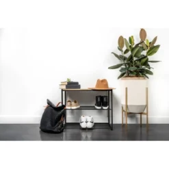 3 Tier Shoe Rack Black Metal With Natural Wood - Brightroom™ -Home Essentials Shop GUEST 98afcc63 2d71 499c 8617 9ae2ecd81e5d