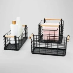 Rectangular Wire Natural Wood Handles Basket - Brightroom™ 7 Rectangular Wire Natural Wood Handles Basket - Brightroom™ -Home Essentials Shop GUEST ab19b57b a6b9 48e1 bff9 9f5ba2d2135a