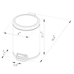 5L Round Step Trash Can - Brightroom™ 13 5L Round Step Trash Can - Brightroom™ -Home Essentials Shop GUEST d3dcba62 f1b0 452a 92cc 1c11982c1b4f