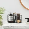 Divided Wire Basket With Wood Handle Black - Brightroom™ -Home Essentials Shop GUEST ec6ac29d 2874 40e8 b27a d339a1a59f7b