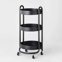 3 Tier Round Metal Utility Cart - Brightroom™ -Home Essentials Shop GUEST fa8f7cf8 9234 4e96 85ab cc5db6457cae
